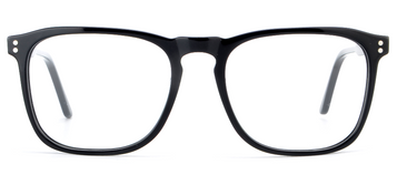 Women Cristal Eyeglasses: Shania Shiny Black - SpaceSMART Eye Clinic (Front View)